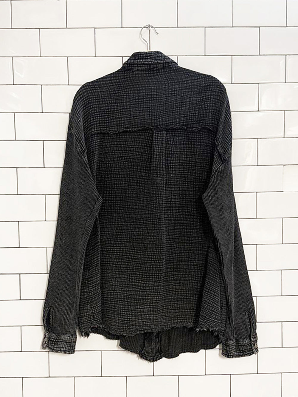 vintage grace lace boho cotton waffle gauze distressed shirt