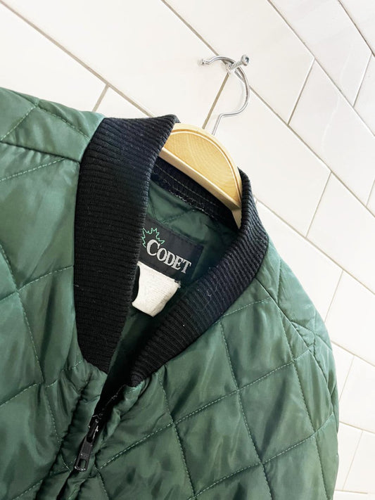 x2 vintage codet quilted boxy liner coat + pant set - good market thrift store