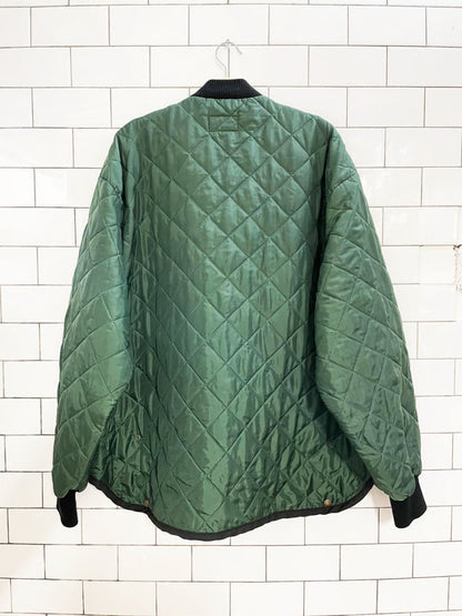 x2 vintage codet quilted boxy liner coat + pant set - good market thrift store