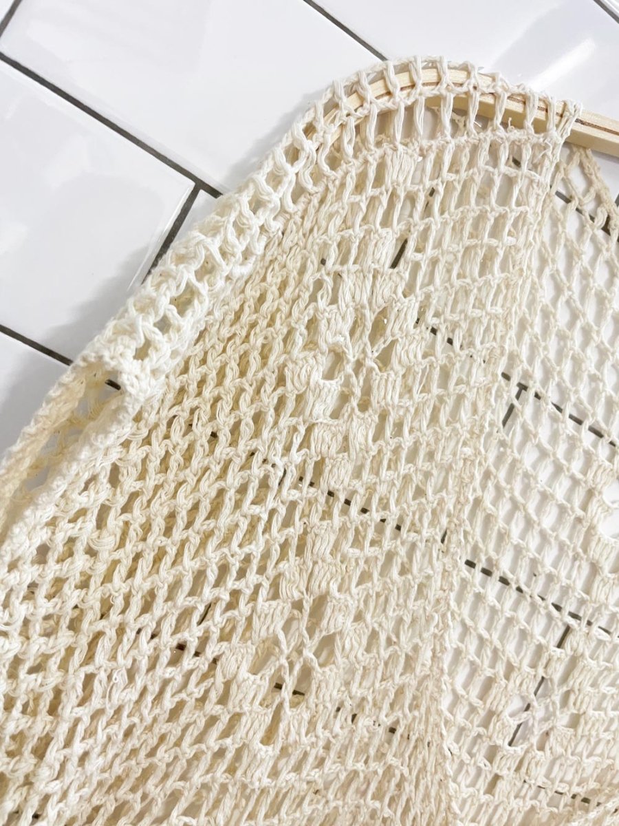 vintage crochet knit cardigan top - good market thrift store