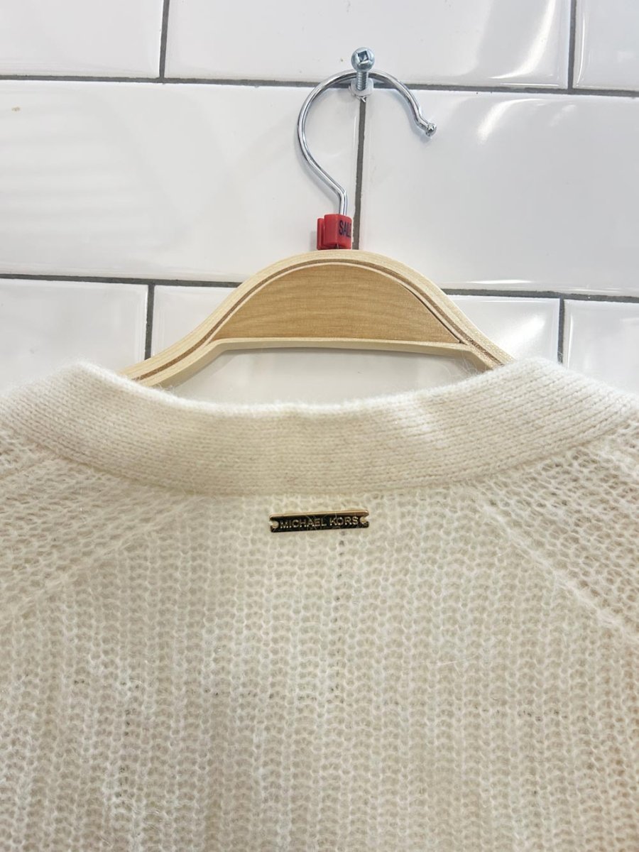 michael kors open knit mohair cardigan - good market thrift store