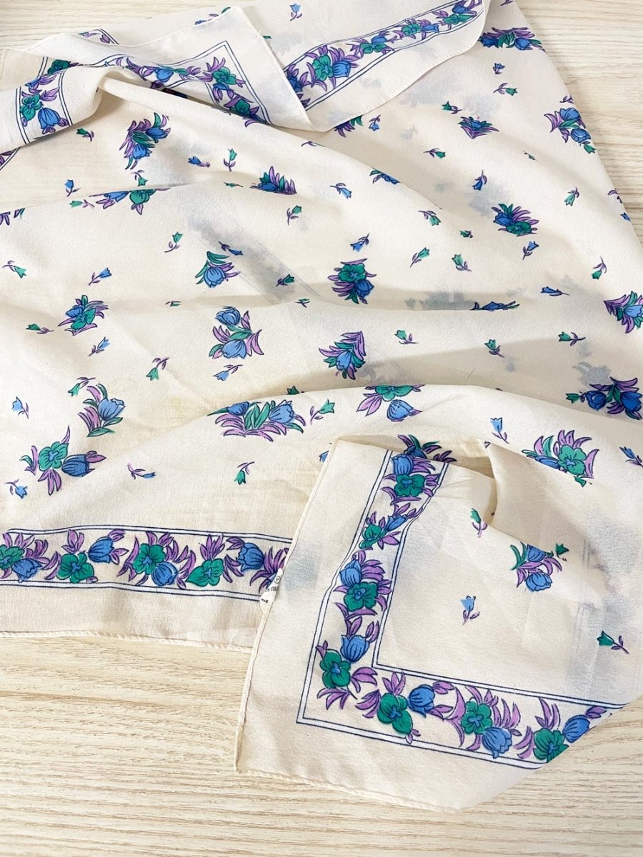 vintage made in italy floral chiffon scarf - good market thrift store