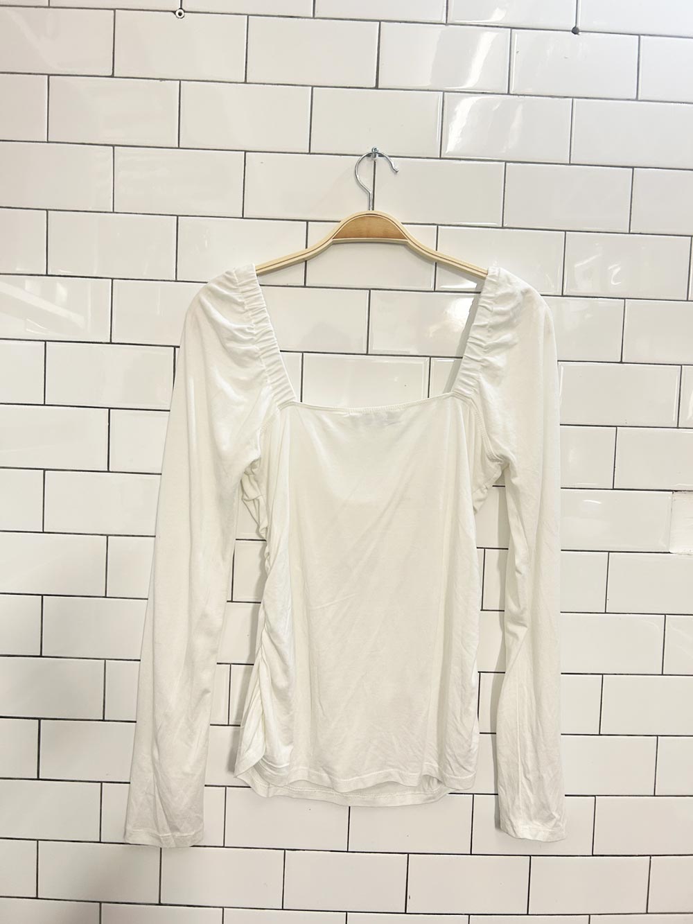 wayf twist front long sleeve top - good market thrift store