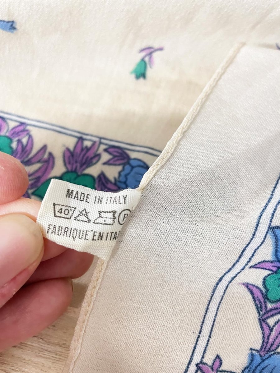 vintage made in italy floral chiffon scarf - good market thrift store