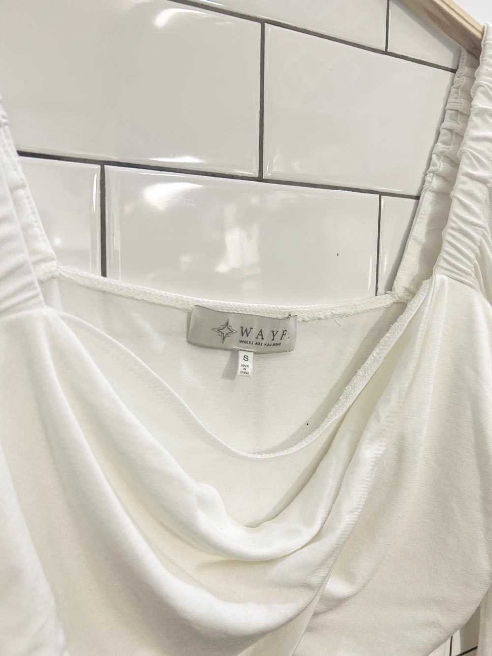 wayf twist front long sleeve top - good market thrift store