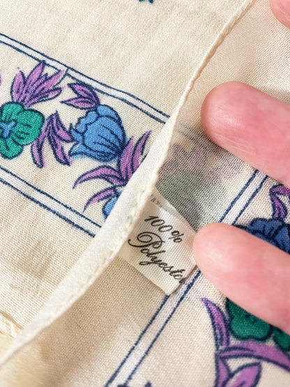 vintage made in italy floral chiffon scarf - good market thrift store