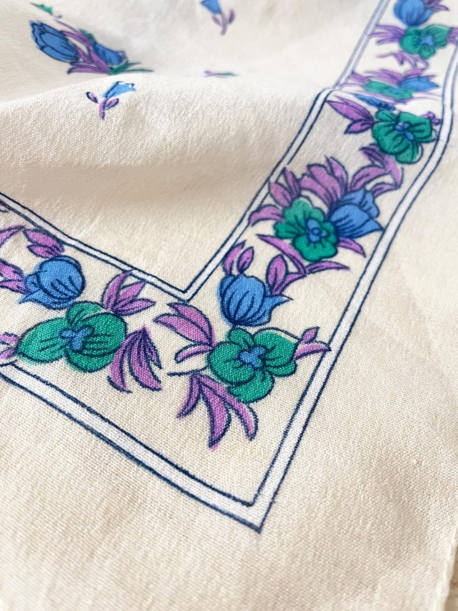 vintage made in italy floral chiffon scarf - good market thrift store