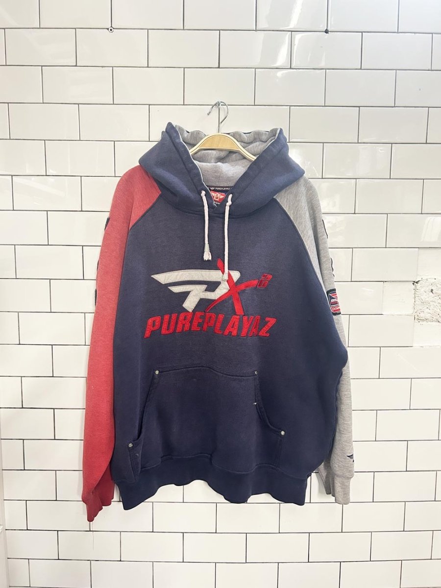 vintage 90s pureplayaz streetwear hoodie - good market thrift store