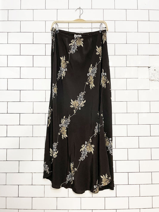 vintage 90s jones studio floral maxi skirt | made in USA