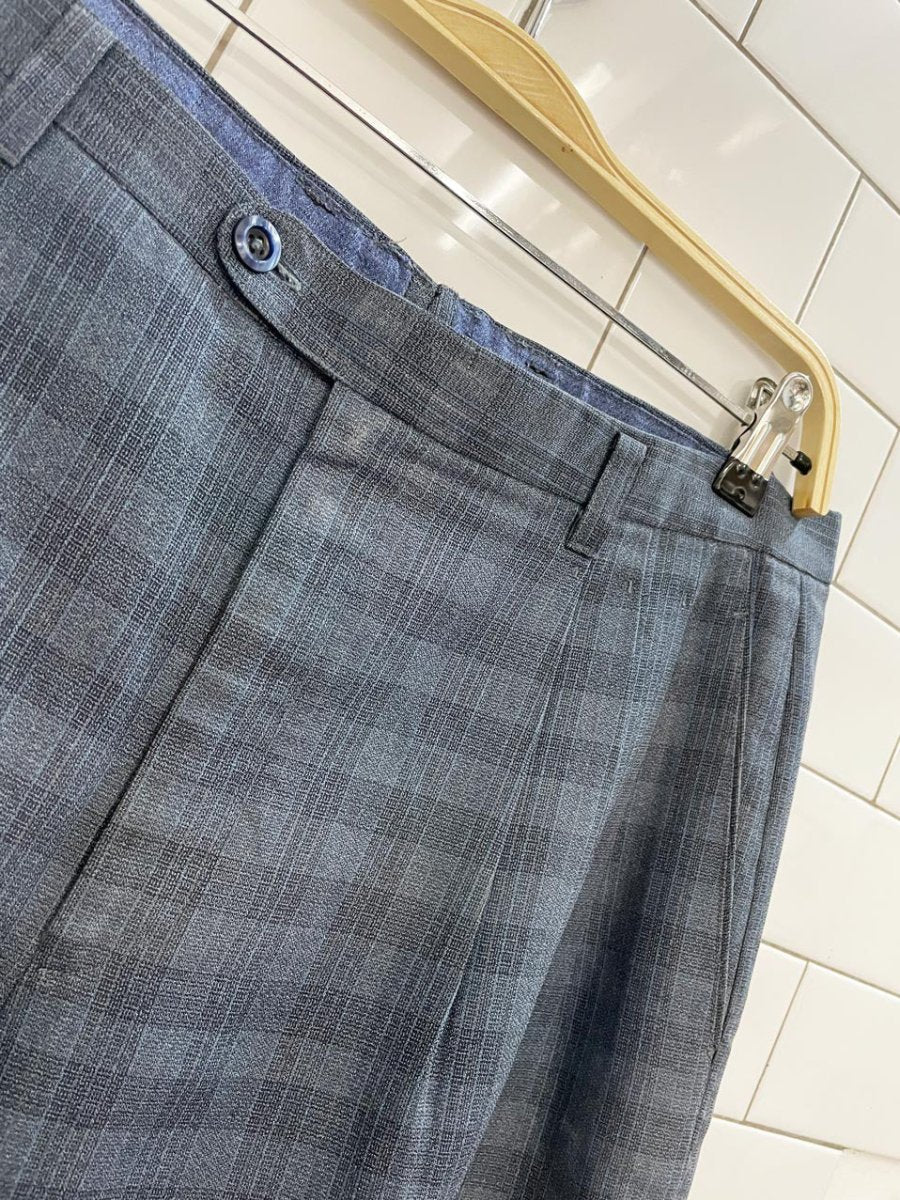 vintage pleated crosshatch barrel leg trouser | tailor - made - good market thrift store