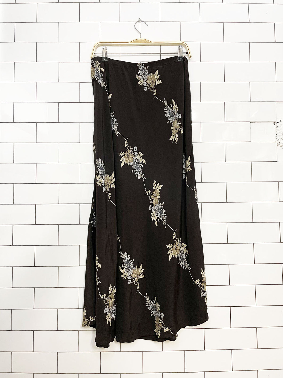 vintage 90s jones studio floral maxi skirt | made in USA
