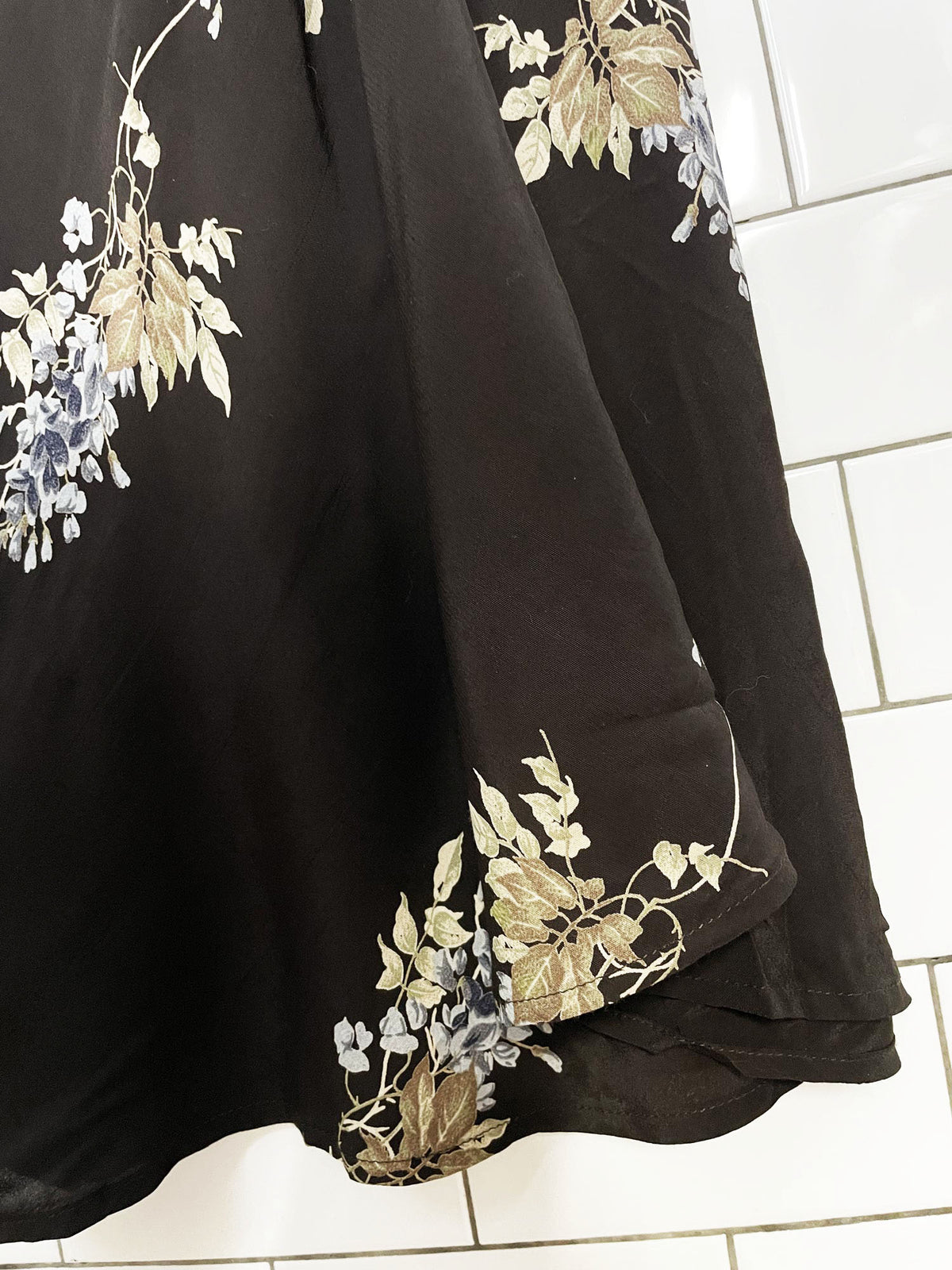 vintage 90s jones studio floral maxi skirt | made in USA
