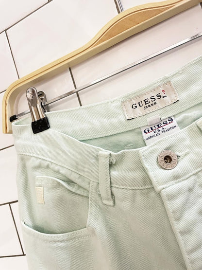 vintage 90s guess mint high rise tapered jeans | made in USA - good market thrift store