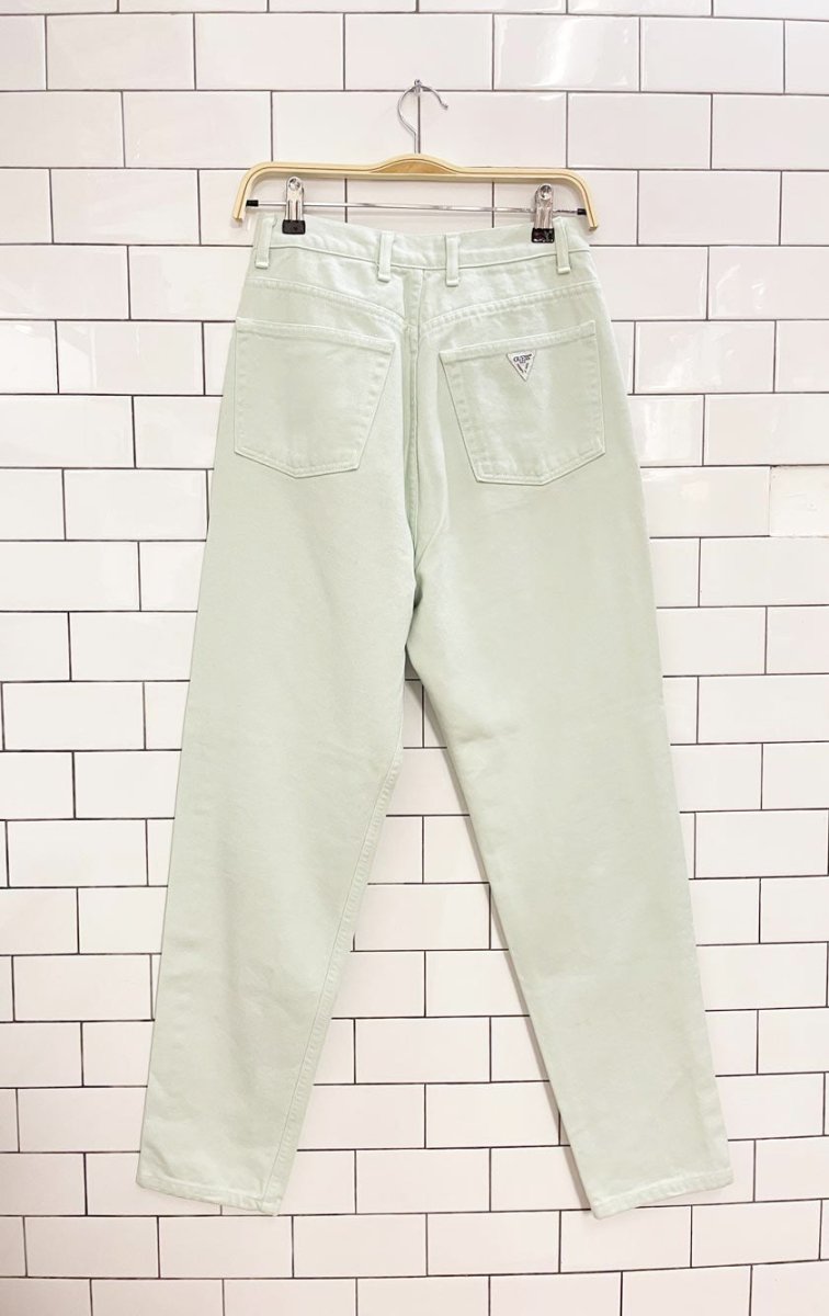 vintage 90s guess mint high rise tapered jeans | made in USA - good market thrift store