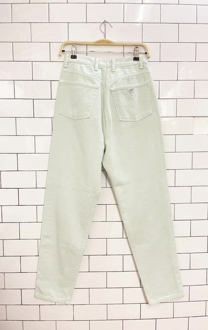 vintage 90s guess mint high rise tapered jeans | made in USA - good market thrift store