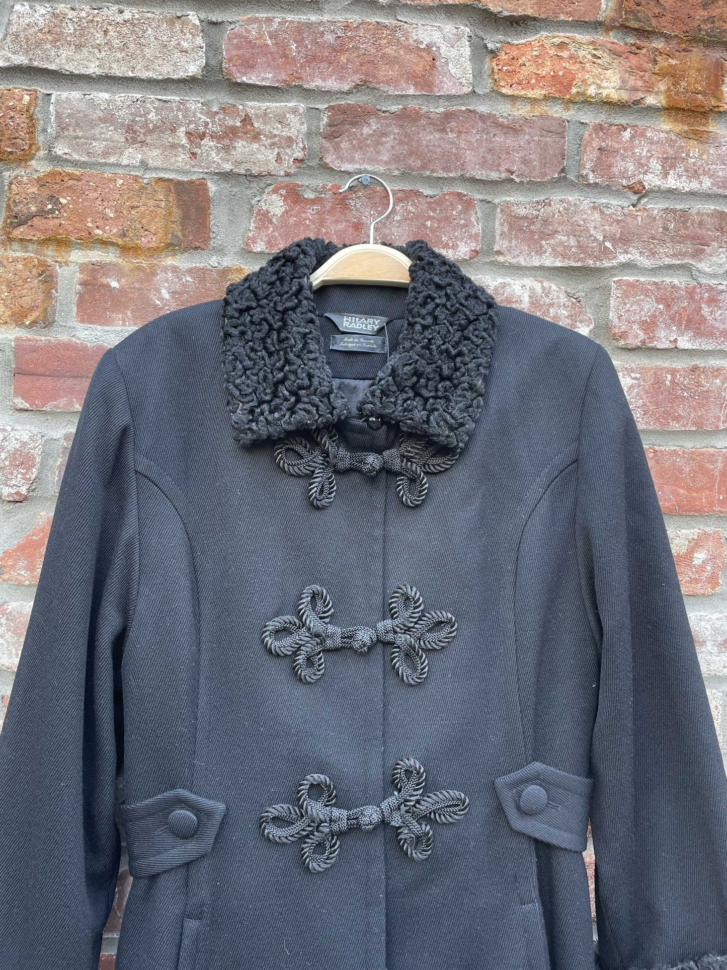 vintage hilary radley persian lamb wool formal tail coat