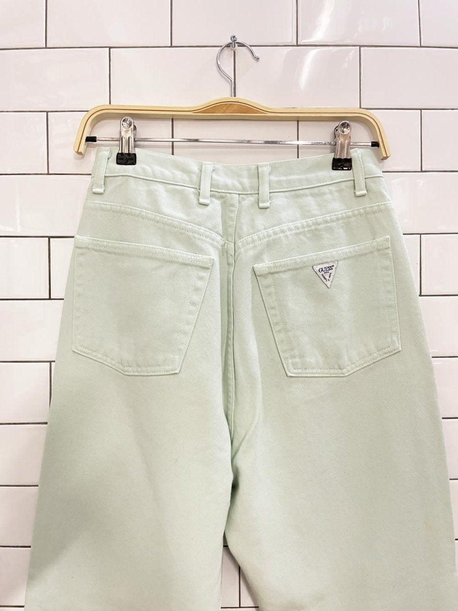 vintage 90s guess mint high rise tapered jeans | made in USA - good market thrift store