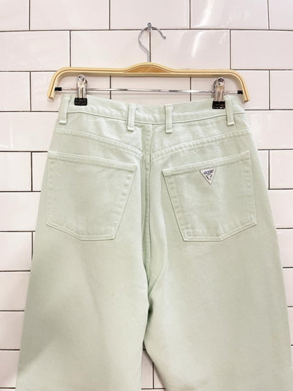 vintage 90s guess mint high rise tapered jeans | made in USA - good market thrift store