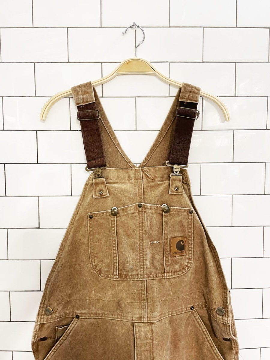 vintage 00s carhartt double knee twill overalls | quilted liner | union made in USA - good market thrift store
