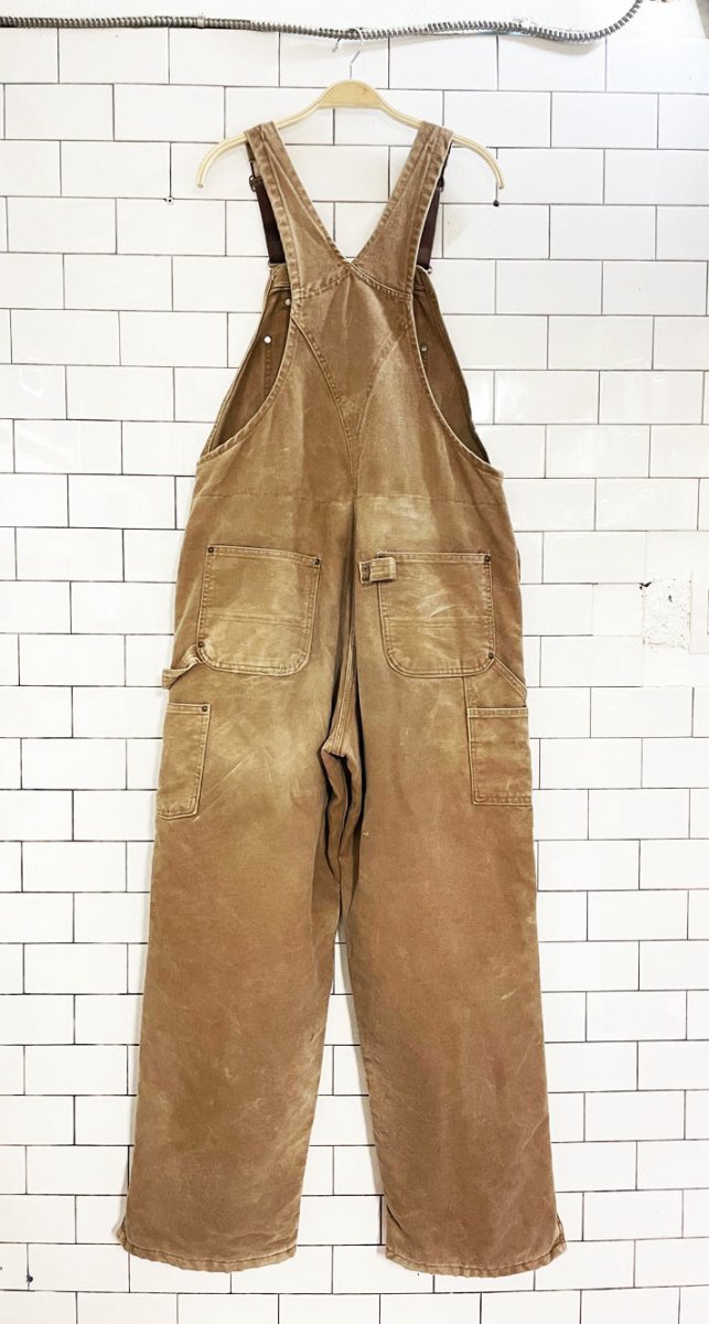 vintage 00s carhartt double knee twill overalls | quilted liner | union made in USA - good market thrift store