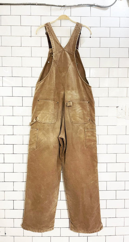 vintage 00s carhartt double knee twill overalls | quilted liner | union made in USA - good market thrift store