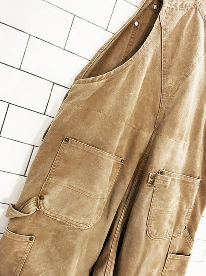vintage 00s carhartt double knee twill overalls | quilted liner | union made in USA - good market thrift store
