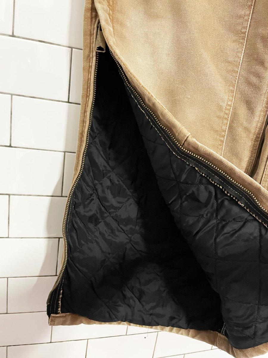 vintage 00s carhartt double knee twill overalls | quilted liner | union made in USA - good market thrift store