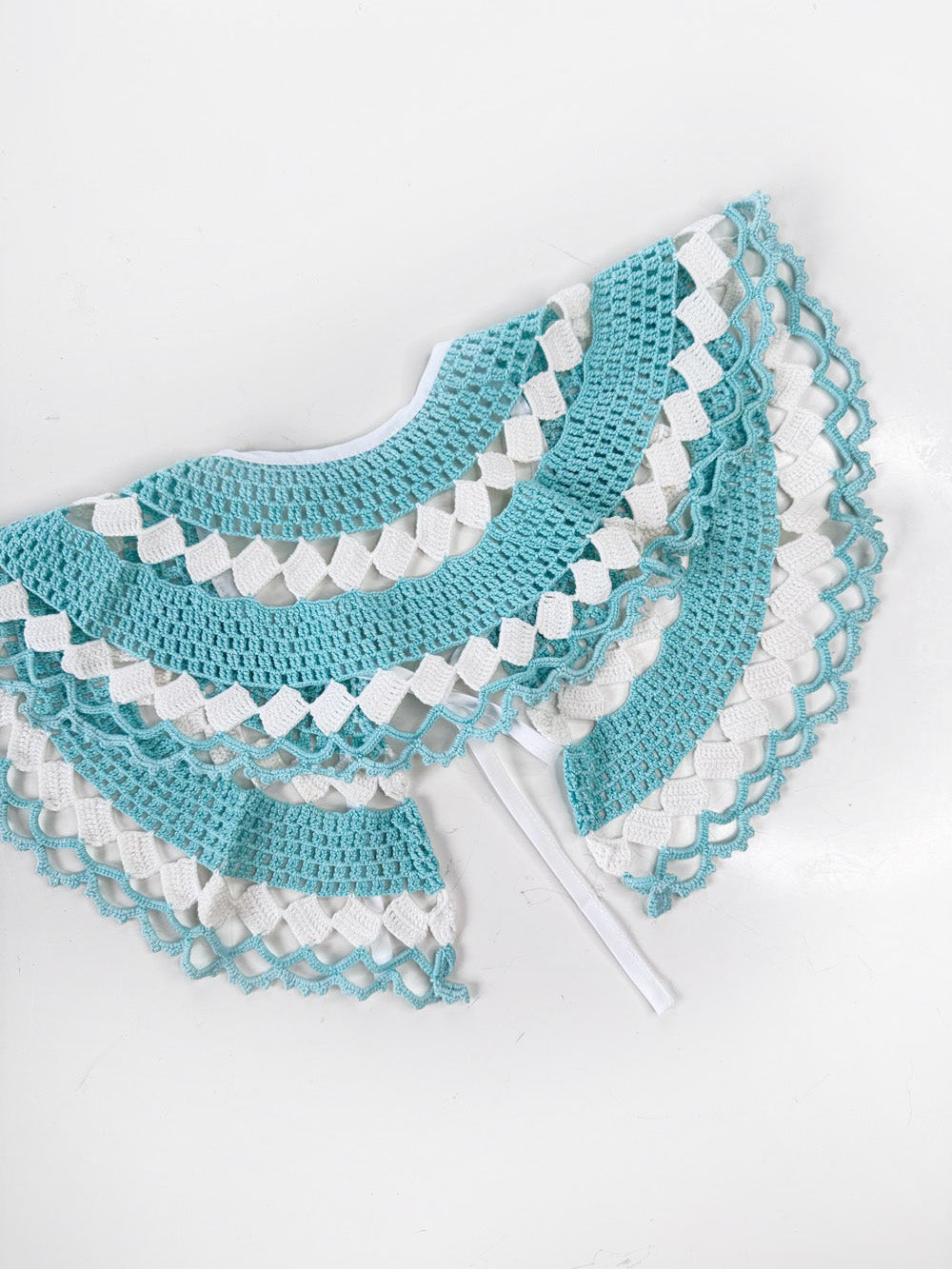 vintage handmade crochet knit collar | rework