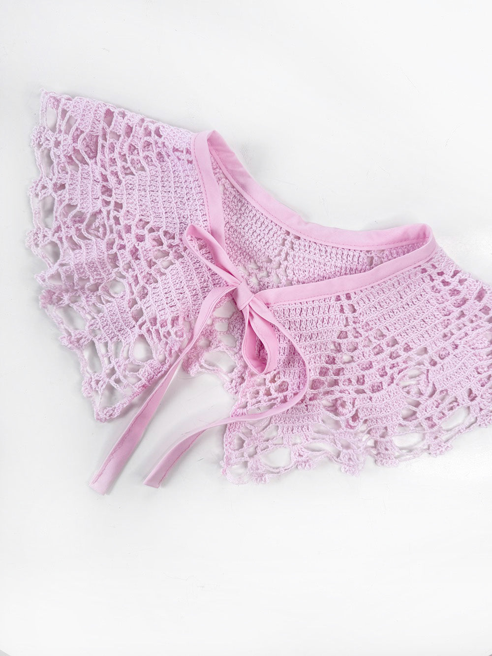 vintage handmade crochet knit collar | rework