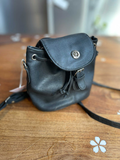 vintage 90s new york convertible mini leather backpack