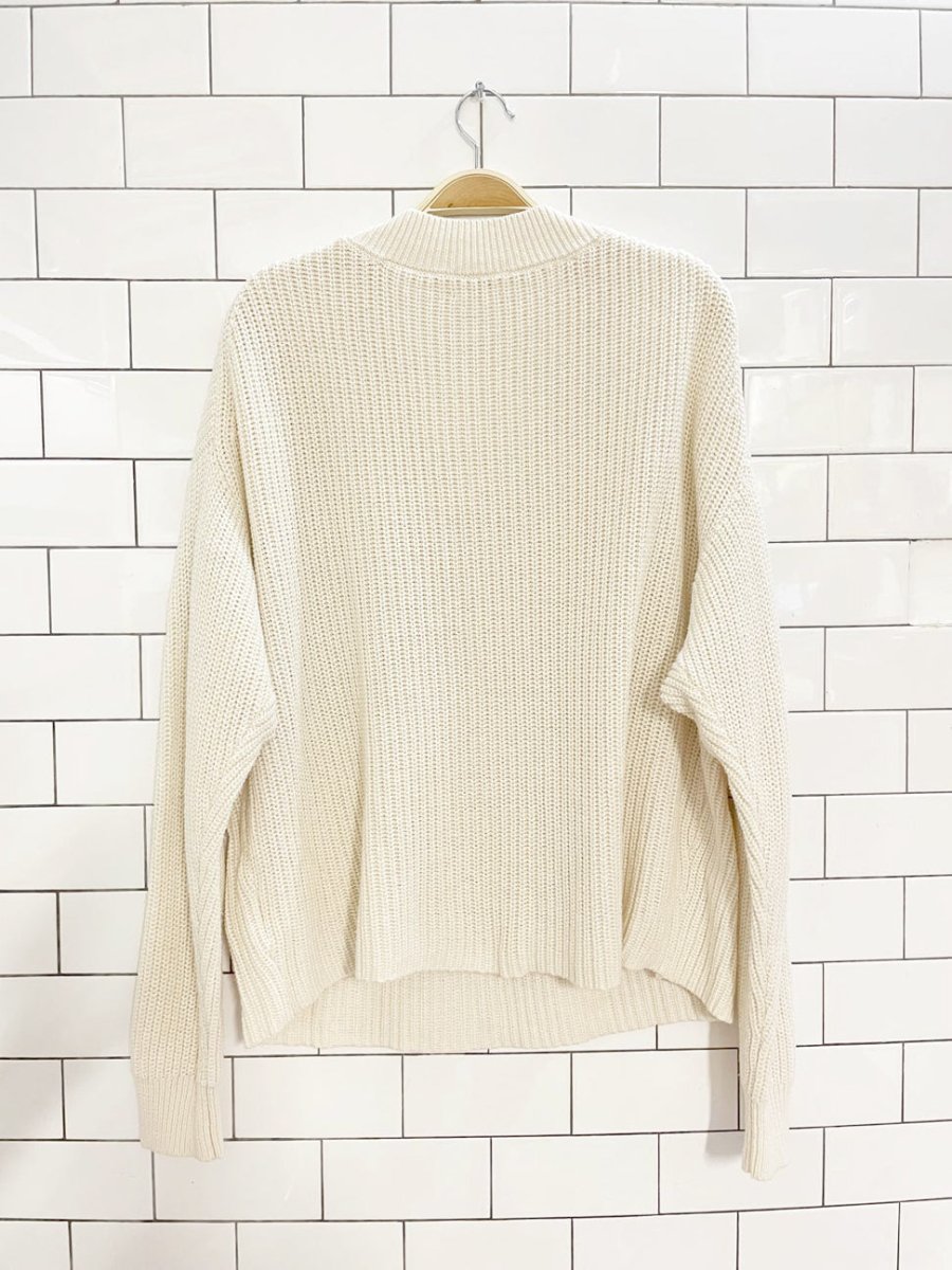 wilfred merino wool - cotton knit v - neck sweater | aritzia - good market thrift store