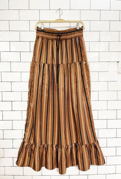 scotch & soda palm cove metallic boho tiered maxi skirt - good market thrift store
