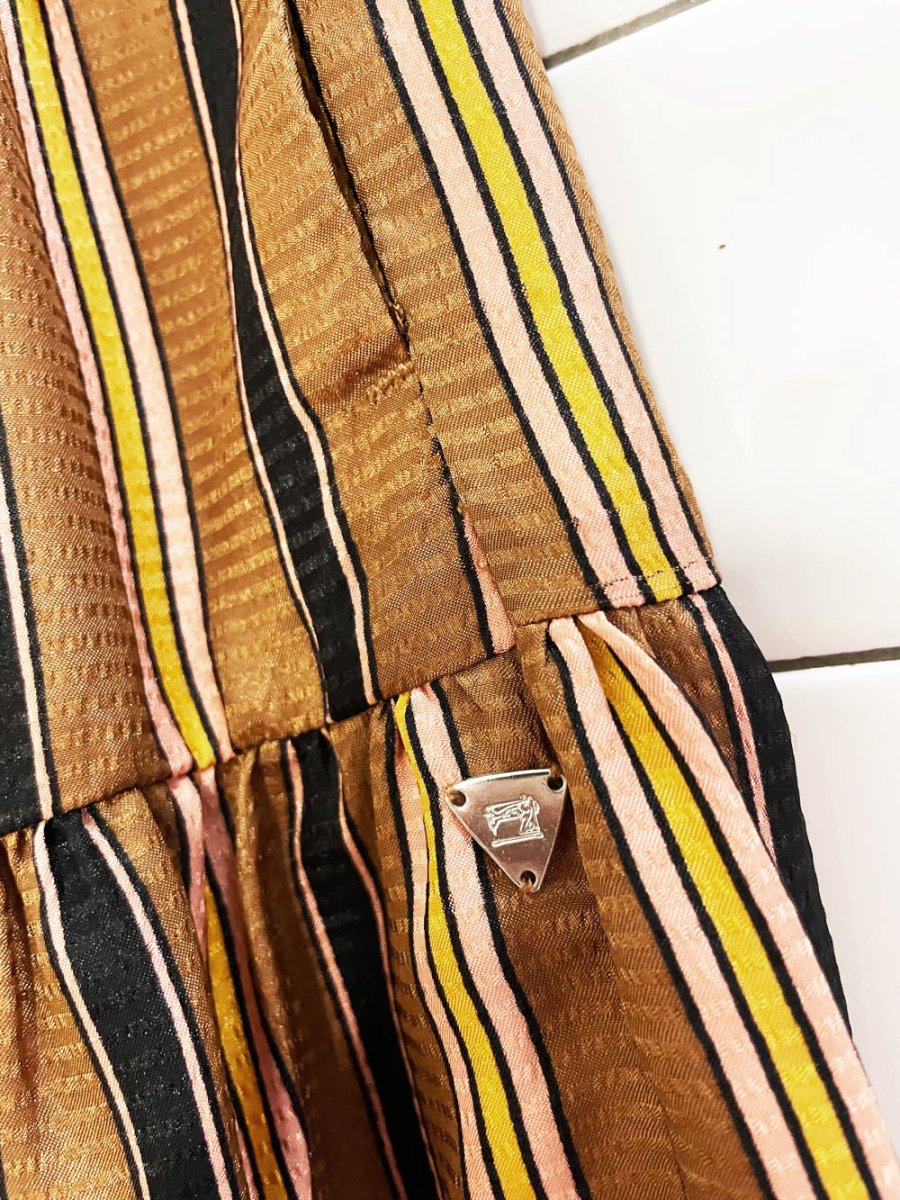 scotch & soda palm cove metallic boho tiered maxi skirt - good market thrift store