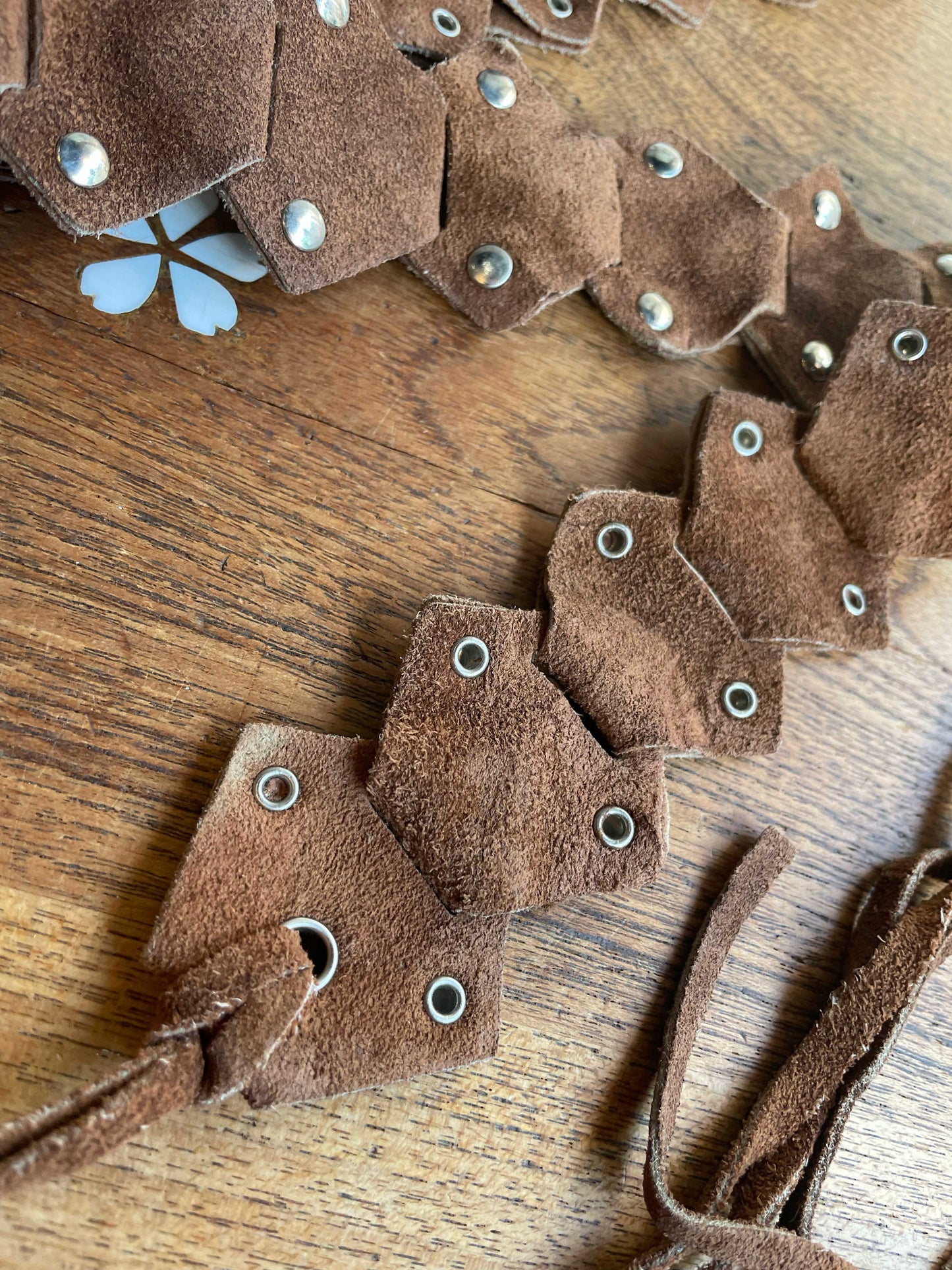 vintage boho tie waist suede belt