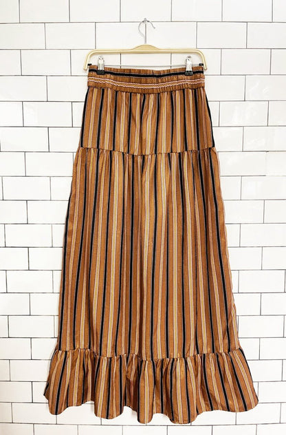 scotch & soda palm cove metallic boho tiered maxi skirt - good market thrift store