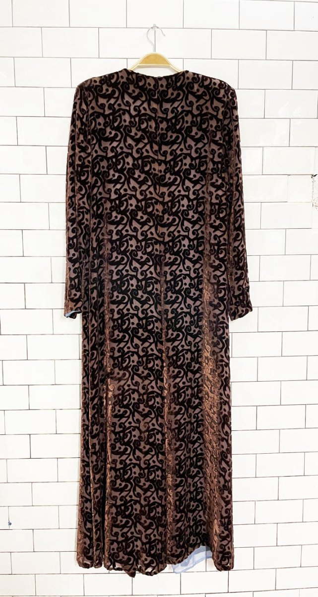 vintage 00s marianne fassler flocked velvet power shoulder duster jacket | eclectic - good market thrift store