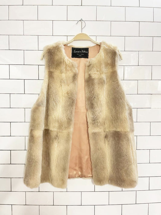 vintage 60s laurent de veilleux shearling vest | prêt à porter paris - good market thrift store