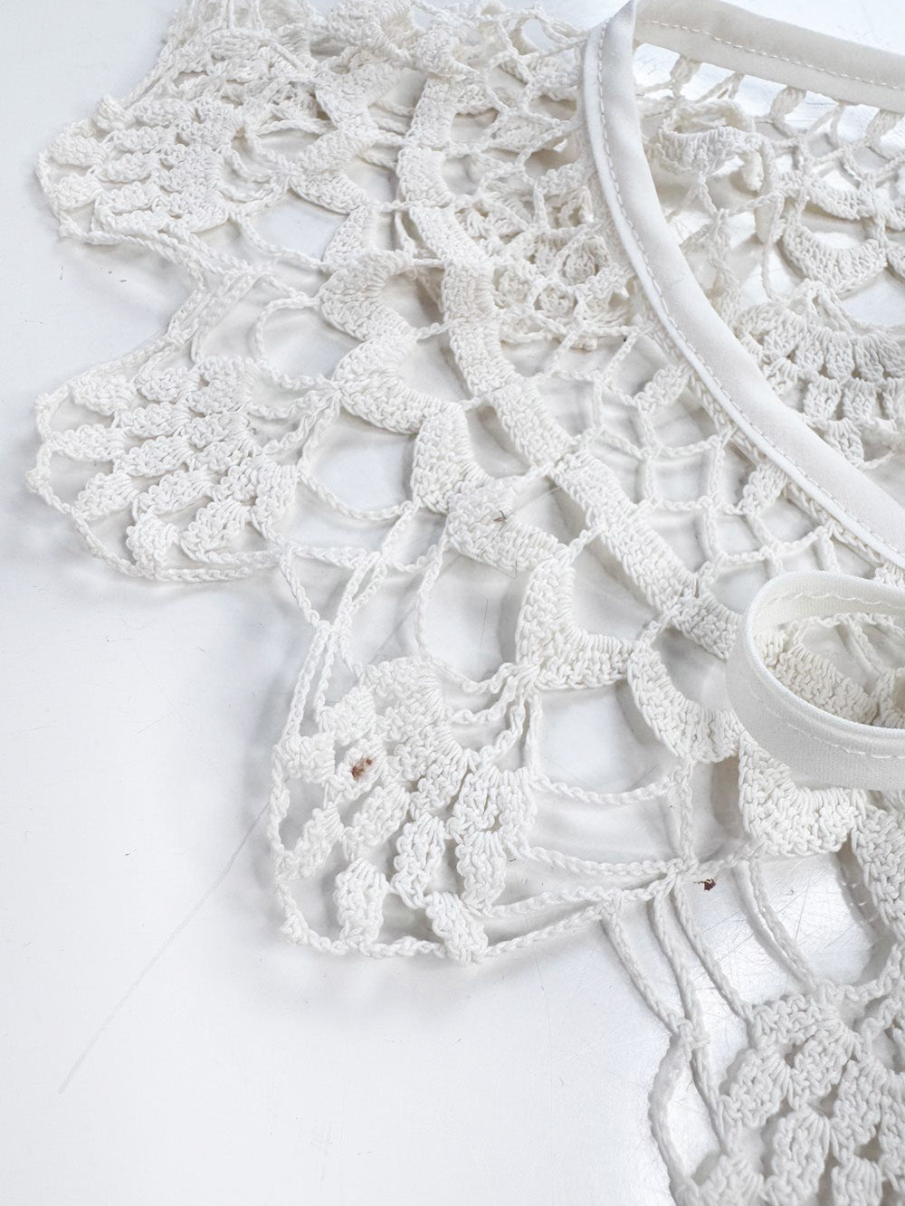 vintage handmade crochet knit collar | rework