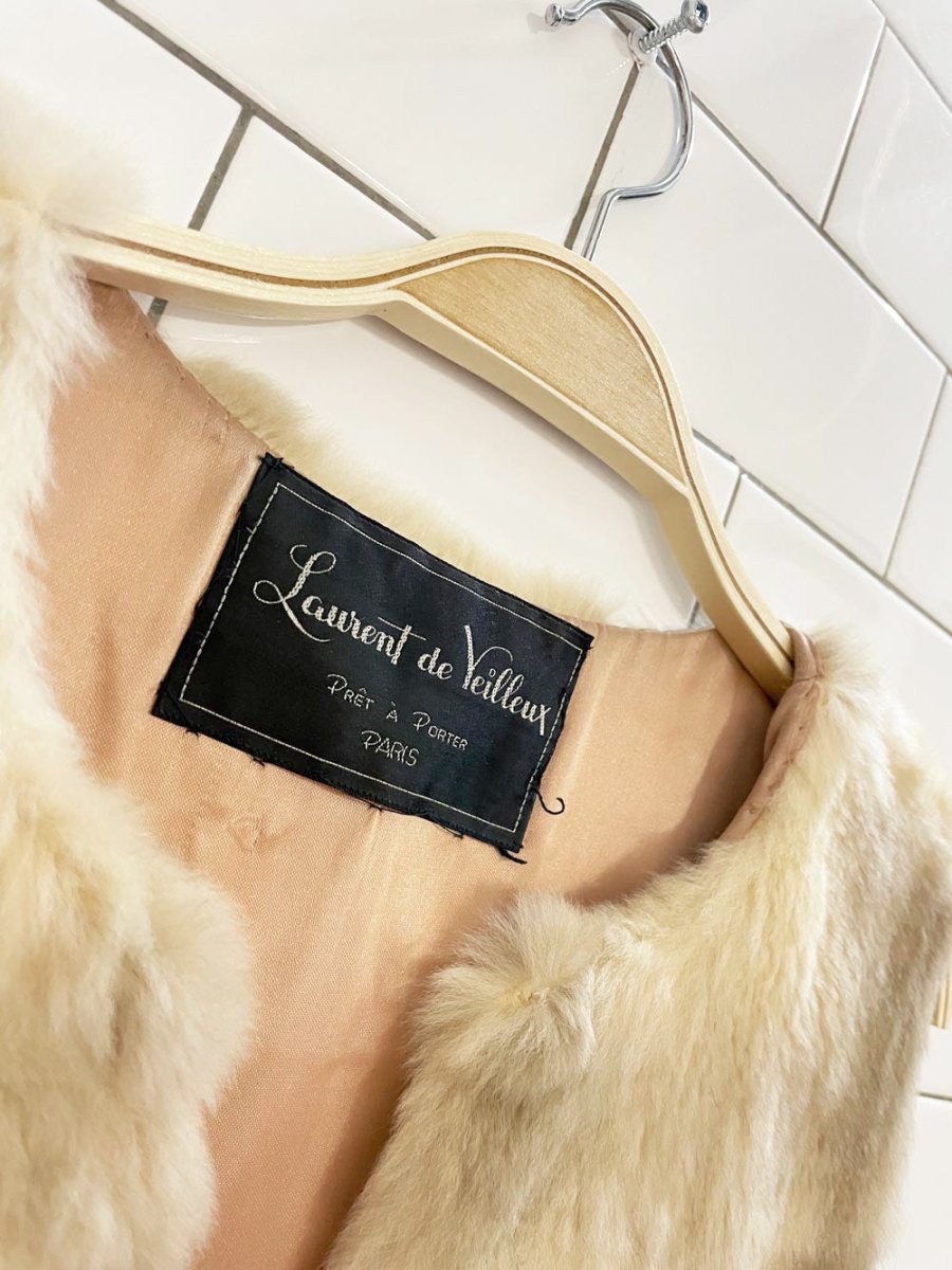 vintage 60s laurent de veilleux shearling vest | prêt à porter paris - good market thrift store
