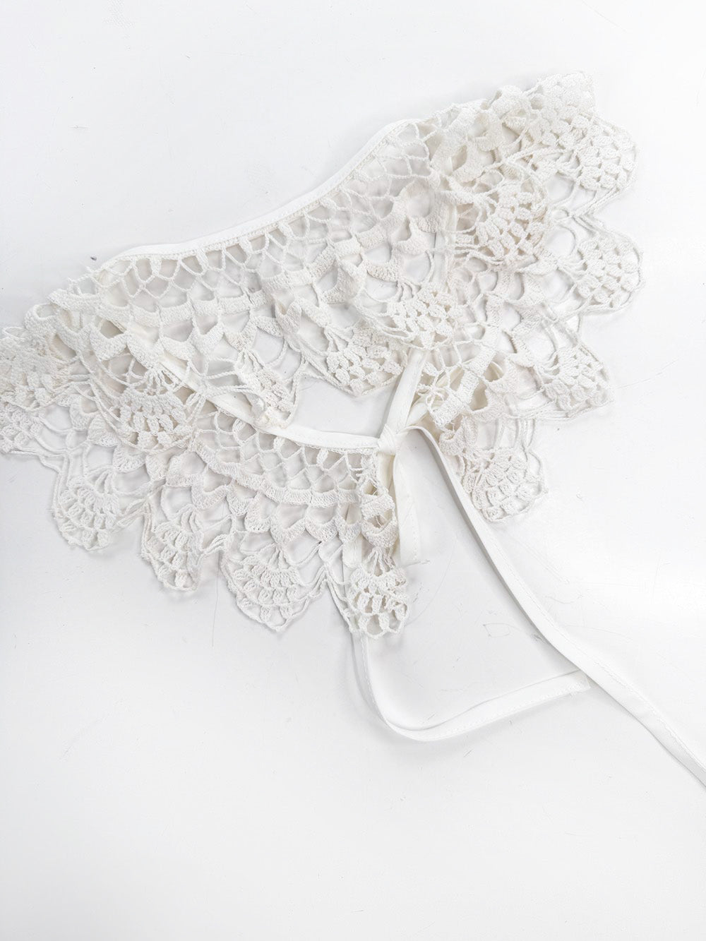 vintage handmade crochet knit collar | rework