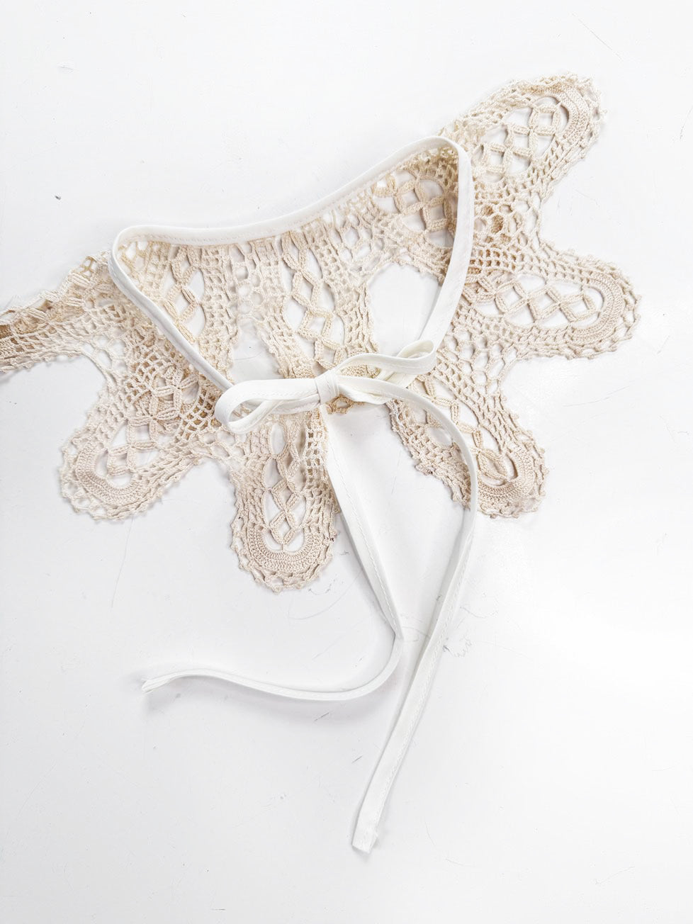 vintage handmade crochet knit collar | rework