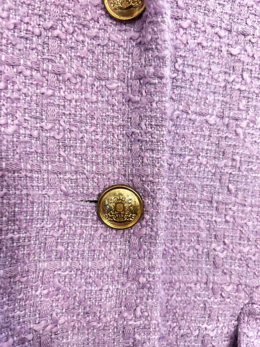 zara lilac purple tweed blazer - good market thrift store
