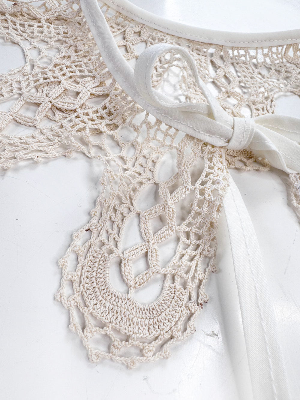 vintage handmade crochet knit collar | rework
