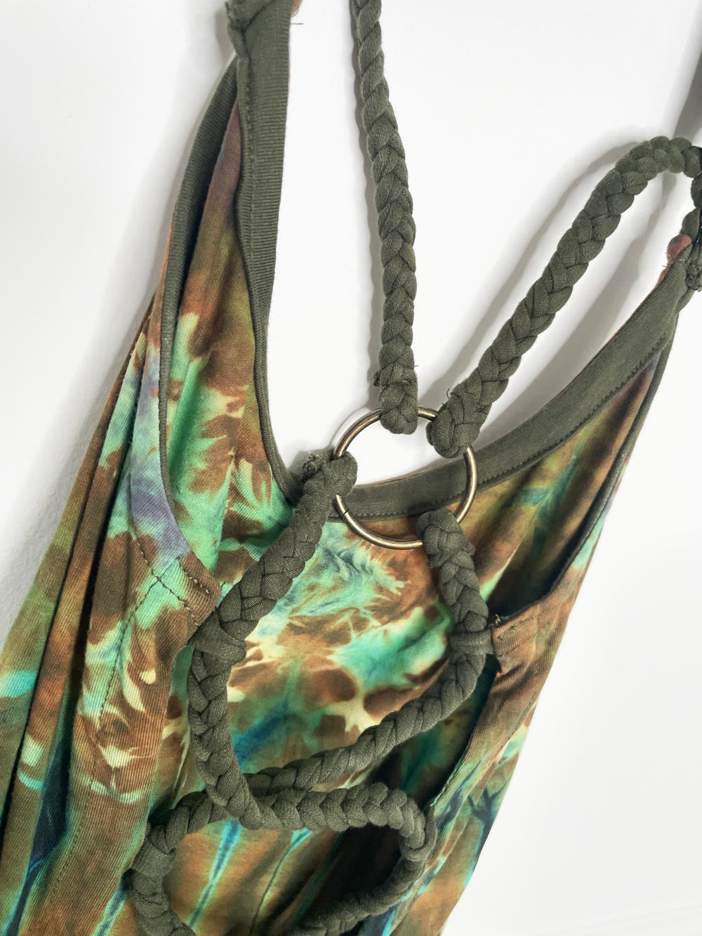 nwt the fairies pajamas tie dye lace up ring back elf hood mini dress