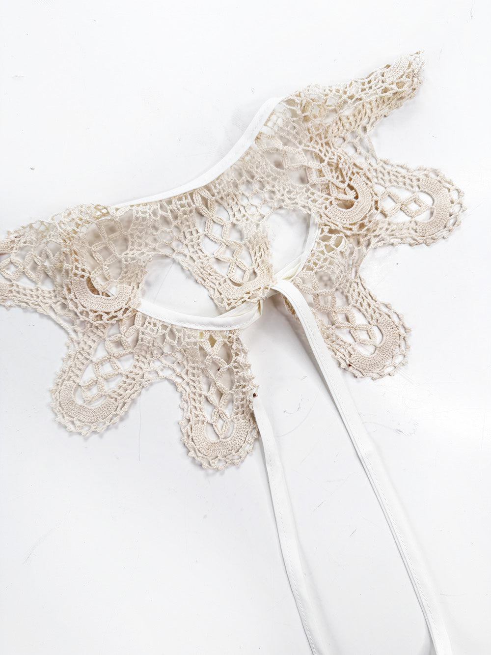 vintage handmade crochet knit collar | rework