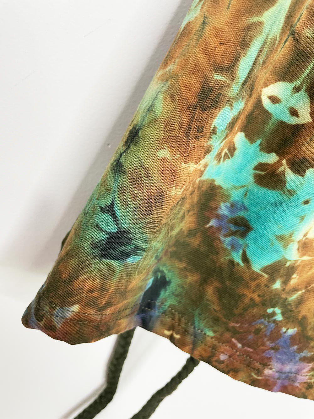 nwt the fairies pajamas tie dye lace up ring back elf hood mini dress