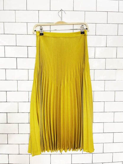 reiss isadora knife pleated satin midi skirt - good market thrift store