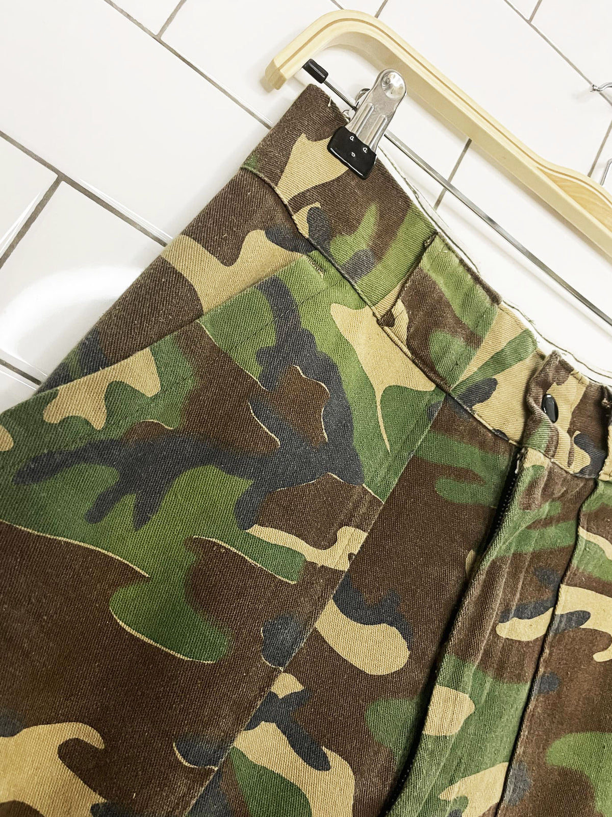 vintage 80s kmart woodland camo cargo pants