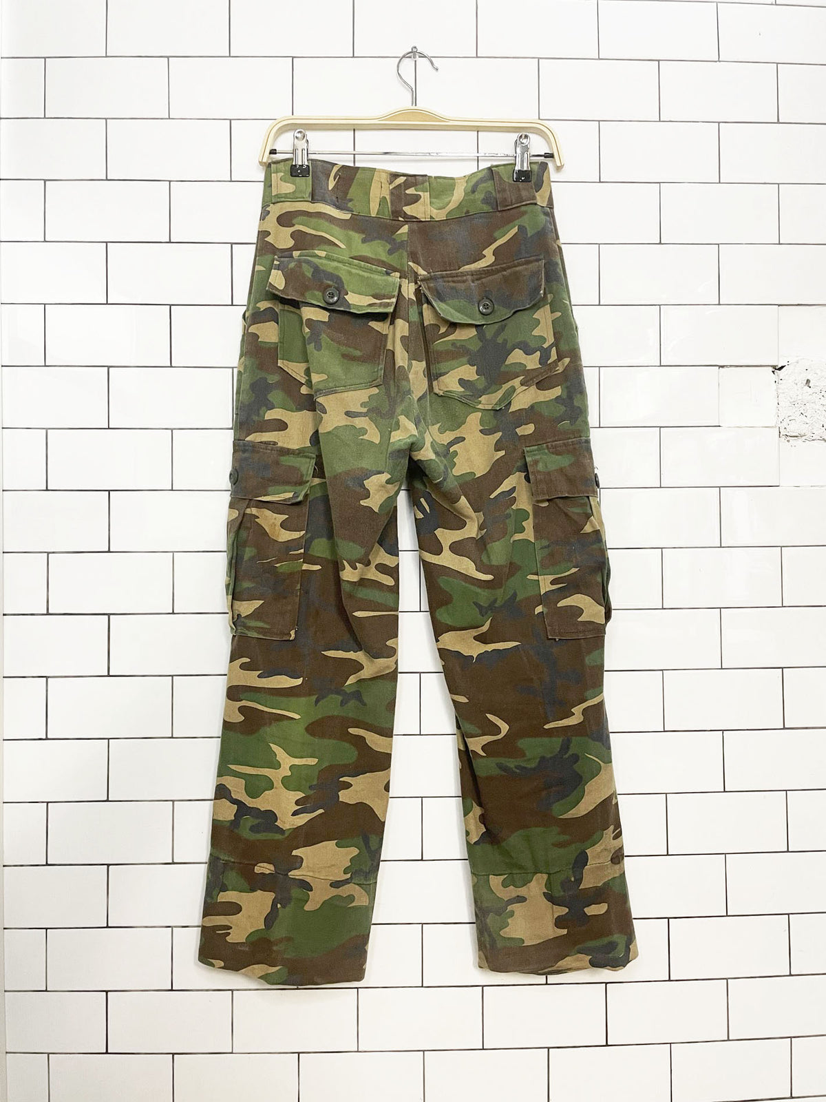 vintage 80s kmart woodland camo cargo pants