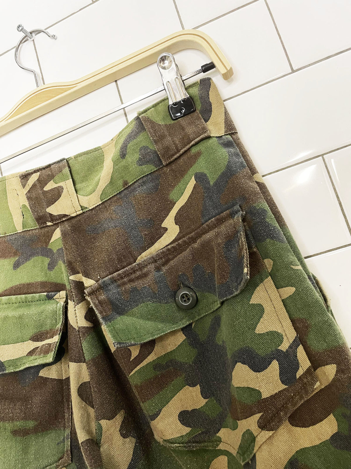 vintage 80s kmart woodland camo cargo pants